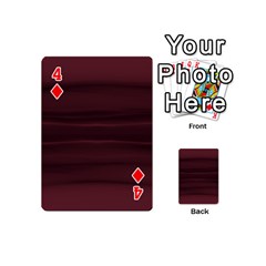Burgundy Wine Ombre Playing Cards 54 Designs (Mini) from ArtsNow.com Front - Diamond4