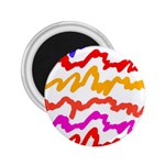 Multicolored Scribble Abstract Pattern 2.25  Magnets