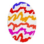 Multicolored Scribble Abstract Pattern Ornament (Oval)