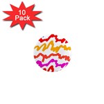 Multicolored Scribble Abstract Pattern 1  Mini Magnet (10 pack) 