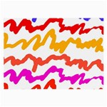 Multicolored Scribble Abstract Pattern Large Glasses Cloth