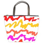 Multicolored Scribble Abstract Pattern Bucket Bag