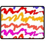 Multicolored Scribble Abstract Pattern Fleece Blanket (Large) 