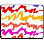 Multicolored Scribble Abstract Pattern Fleece Blanket (Medium) 