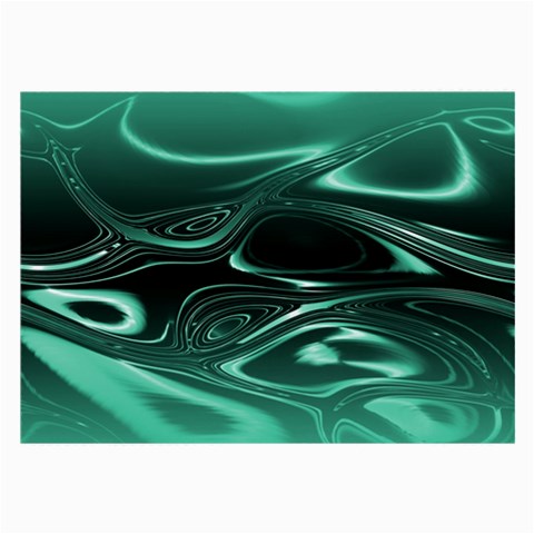 Biscay Green Black Swirls Large Glasses Cloth from ArtsNow.com Front