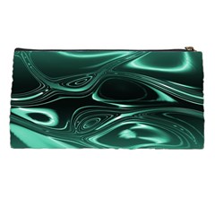 Biscay Green Black Swirls Pencil Case from ArtsNow.com Back