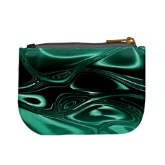 Biscay Green Black Swirls Mini Coin Purse from ArtsNow.com Back