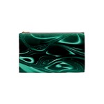 Biscay Green Black Swirls Cosmetic Bag (Small)