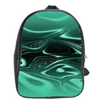 Biscay Green Black Swirls School Bag (XL)
