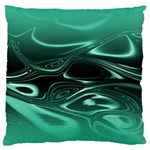 Biscay Green Black Swirls Standard Flano Cushion Case (Two Sides)