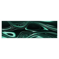 Biscay Green Black Swirls Toiletries Pouch from ArtsNow.com Hand Strap