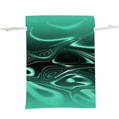 Biscay Green Black Swirls  Lightweight Drawstring Pouch (XL) from ArtsNow.com Back