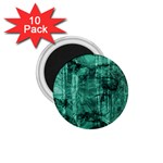 Biscay Green Black Textured 1.75  Magnets (10 pack) 
