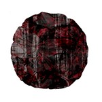 Red Black Abstract Texture Standard 15  Premium Round Cushions