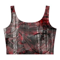 Red Black Abstract Texture Midi Sleeveless Dress from ArtsNow.com Top Back
