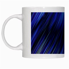 Indigo and Black Stripes White Mugs from ArtsNow.com Left