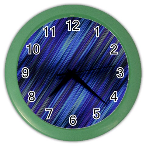 Indigo and Black Stripes Color Wall Clock from ArtsNow.com Front