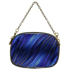 Indigo and Black Stripes Chain Purse (Two Sides) from ArtsNow.com Front