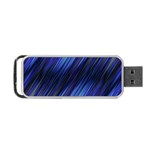 Indigo and Black Stripes Portable USB Flash (One Side)