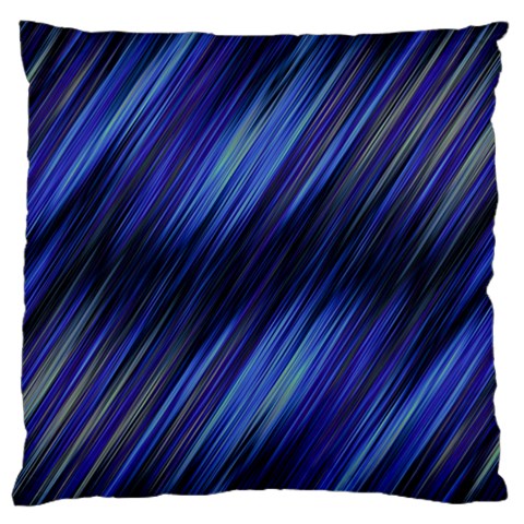 Indigo and Black Stripes Standard Flano Cushion Case (One Side) from ArtsNow.com Front