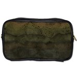 Army Green Grunge Texture Toiletries Bag (Two Sides)