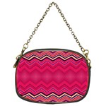 Boho Aztec Stripes Rose Pink Chain Purse (Two Sides)