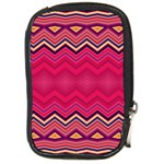 Boho Aztec Stripes Rose Pink Compact Camera Leather Case