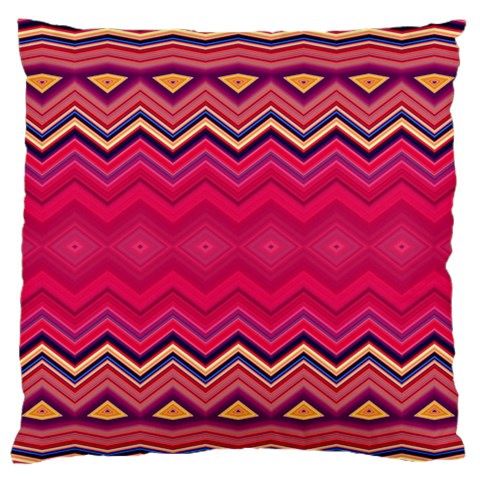 Boho Aztec Stripes Rose Pink Large Flano Cushion Case (One Side) from ArtsNow.com Front
