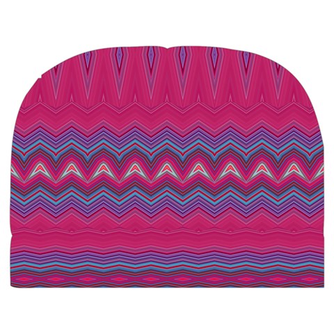 Magenta Blue Stripes Makeup Case (Medium) from ArtsNow.com Front