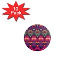 Boho Colorful Pattern 1  Mini Magnet (10 pack) 