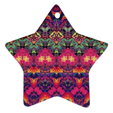 Boho Colorful Pattern Star Ornament (Two Sides) from ArtsNow.com Front