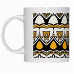 Boho Black White Yellow White Mugs