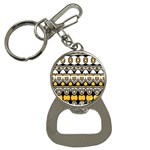 Boho Black White Yellow Bottle Opener Key Chain