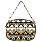 Boho Black White Yellow Chain Purse (One Side)