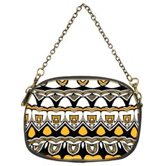 Boho Black White Yellow Chain Purse (Two Sides) from ArtsNow.com Back