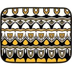 Boho Black White Yellow Fleece Blanket (Mini)