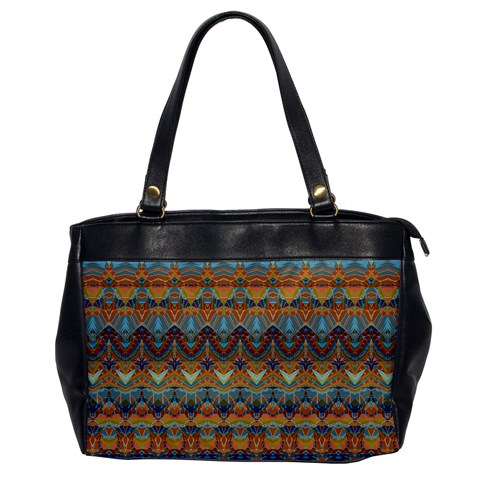 Boho Earth Colors Pattern Oversize Office Handbag from ArtsNow.com Front