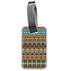 Boho Earth Colors Pattern Luggage Tag (two sides) from ArtsNow.com Front