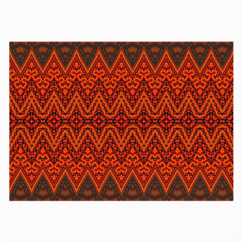 Boho Rust Orange Brown Pattern Large Glasses Cloth (2 Sides) from ArtsNow.com Front