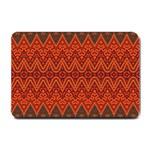 Boho Rust Orange Brown Pattern Small Doormat 