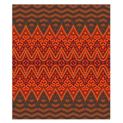 Boho Rust Orange Brown Pattern Duvet Cover Double Side (California King Size) from ArtsNow.com Front