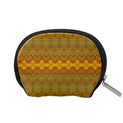 Boho Old Gold Pattern Accessory Pouch (Small) from ArtsNow.com Back