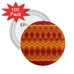 Boho Red Gold Pattern 2.25  Buttons (100 pack) 