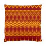 Boho Red Gold Pattern Standard Cushion Case (Two Sides)