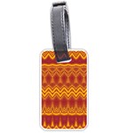 Boho Red Gold Pattern Luggage Tag (one side)