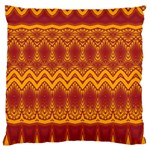 Boho Red Gold Pattern Large Cushion Case (Two Sides)