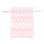 Boho Pastel Pink Pattern Lightweight Drawstring Pouch (M)