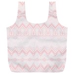 Boho Pastel Pink Pattern Full Print Recycle Bag (XXL)