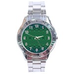 Boho Emerald Green and Blue  Stainless Steel Analogue Watch