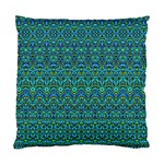 Boho Teal Green Blue Pattern Standard Cushion Case (One Side)